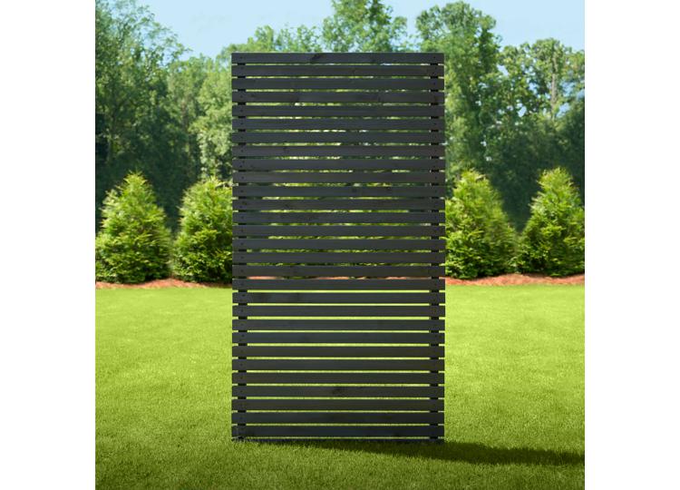 6ft H Aspen Wood Privacy Screen (Charcoal) (1 Panel)